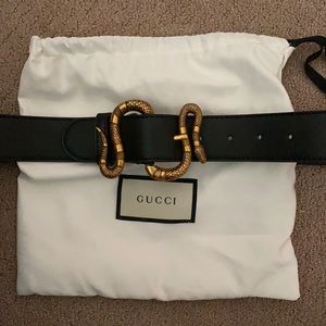 Gucci Gold Snake Belt Size: Small